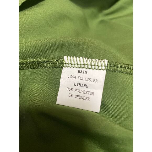 NEW Petal & Pup Julip Green Long Puff Sleeve Mock Neck Mesh Tiered Maxi Dress XS - Picture 6 of 6